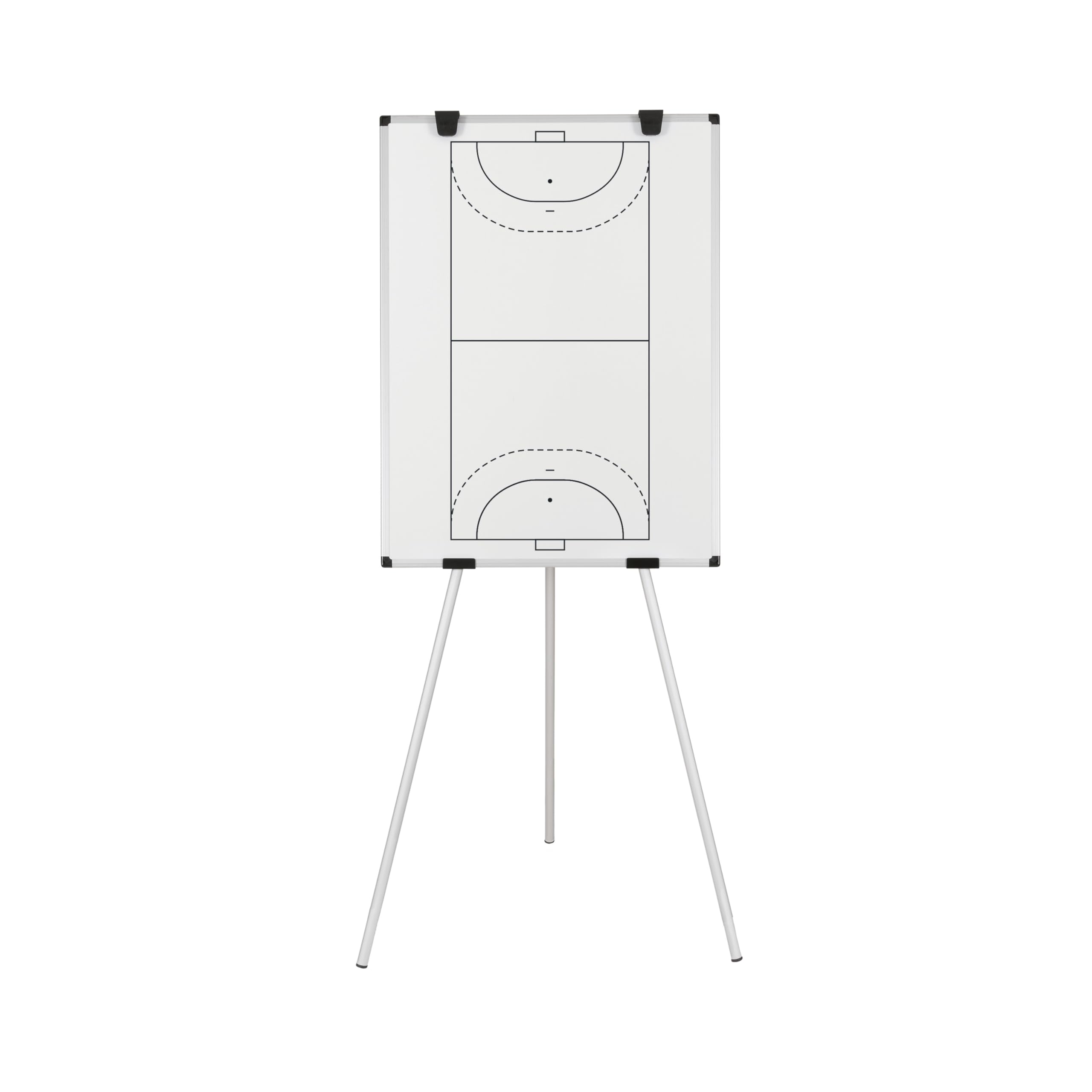 Bi-Office Kyoto Caballete con pizarra blanca impresa magnética de balonmano - 900x600mm - Superficie de acero lacado con marco de aluminio