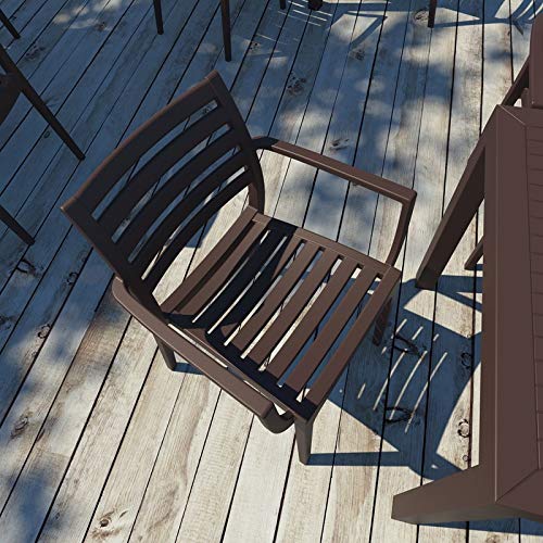 Compamia Artemis Outdoor Patio Dining Arm Chair In Brown (Set Of 2) #TOP5