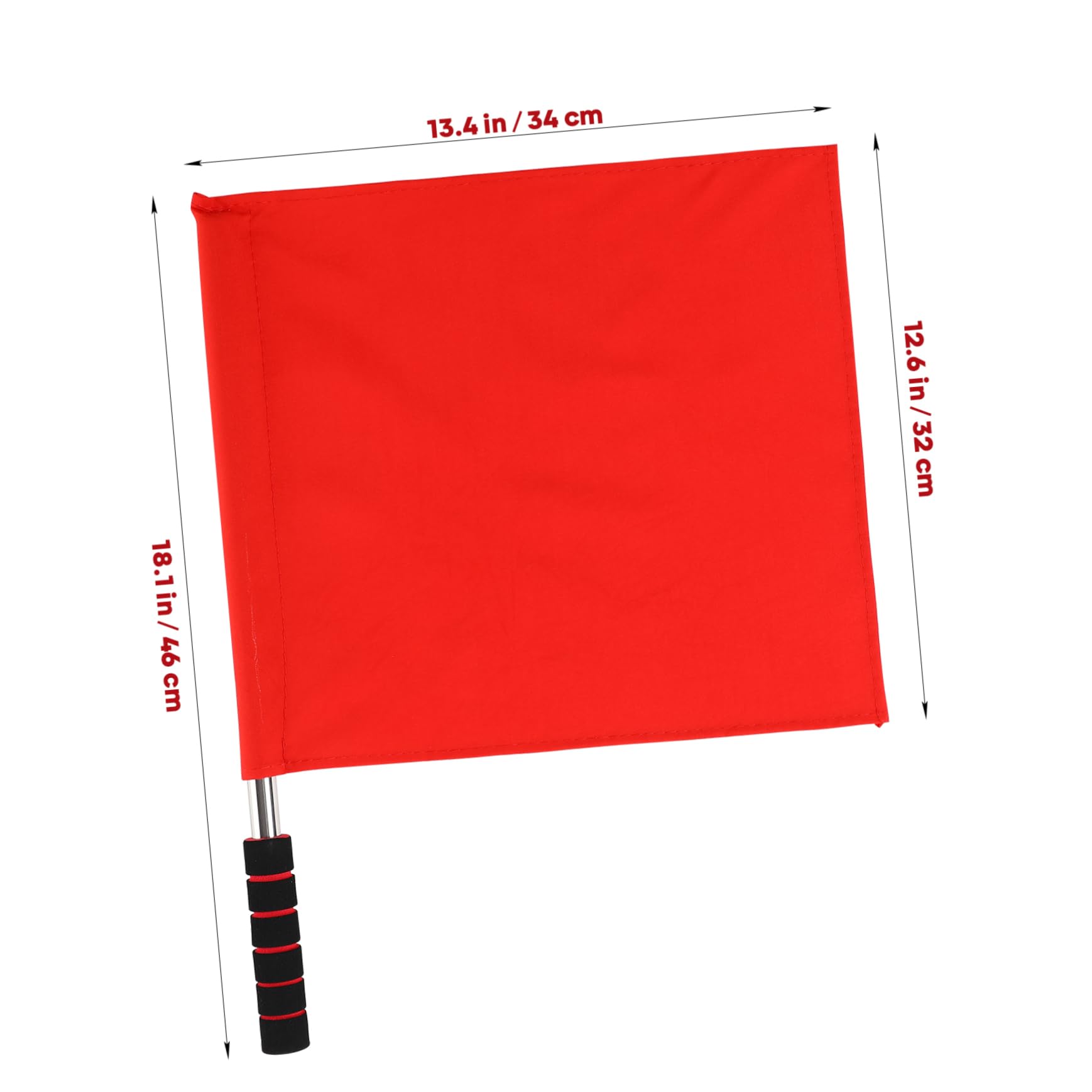 BESPORTBLE 2 Pcs Red Referee Flags with Anti-Slip Handle - Hand Flags for Soccer, Volleyball, Football, and Track Events, Ideal for Referees and Fan Cheering