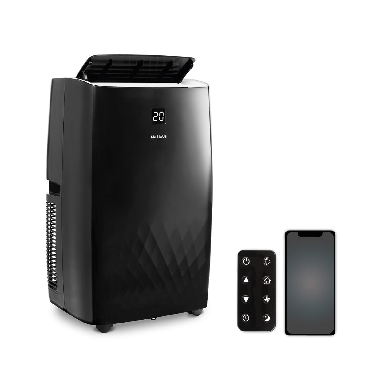 Mc HAUS Artic-30 - Aire acondicionado portátil, sistema SILENTBLOCKS, WIFI APP, 3026 frigorías, 3,5kW, clase A, ≥ 43m²