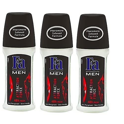 Fa Men Attraction Force 48h Anti-Perspirant Roll on 50ml X 3 (Pack Of 3)