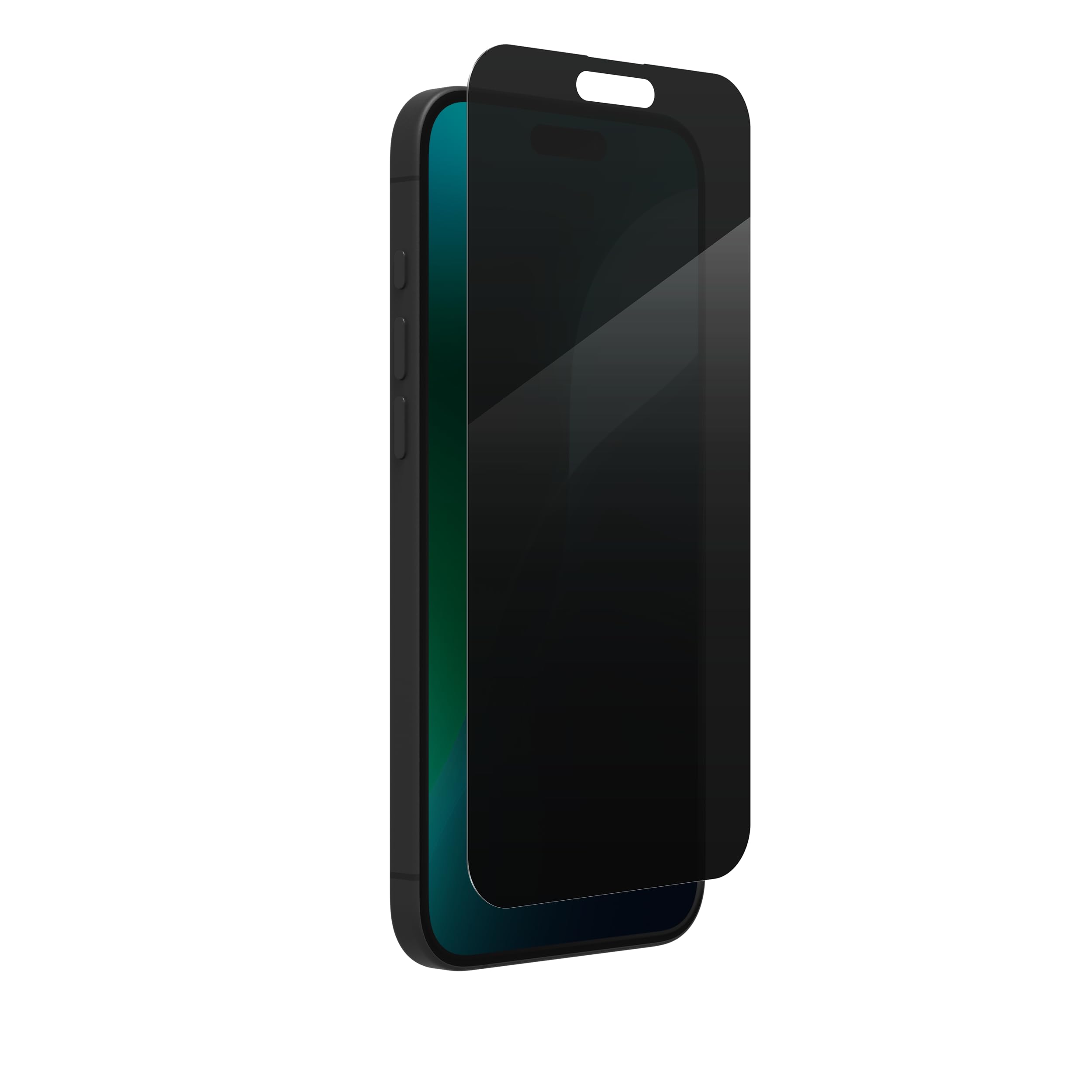 ZAGG InvisibleShield Glass Elite Privacy protecteur d'écran en Verre Trempé pour iPhone 16 Plus et iPhone 15 Plus [6.7-​pouces], protection de la vie privée, résistant aux chocs et aux rayures (Noir)