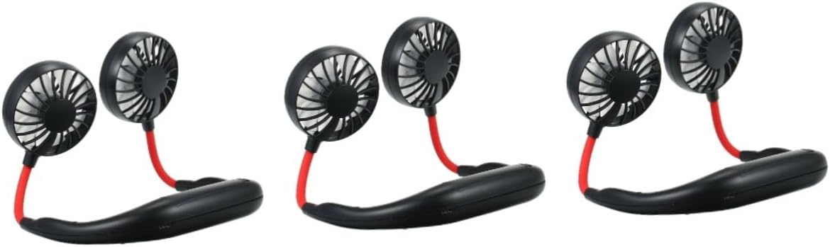 Zerodeko Pcs Neckband Mini Fan Handheld Fan Personal Cooling Device Speed Levels Rechargeable for Hot Weather Travel Camping