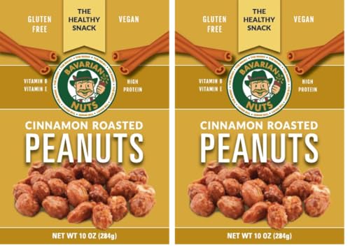 Bavarian Nuts - Cinnamon Roasted Peanuts, 9oz, Sweet |Gluten-Free & Vegan Nuts, Made in the USA (Pack of 2) image 4