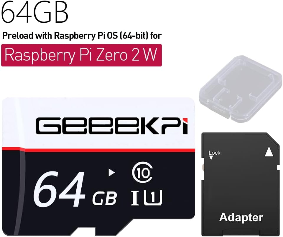 GeeekPi Raspberry Pi Zero 2 W Starter Kit RPi Zero 2 W Aluminum Case - 第 3/9 張圖片