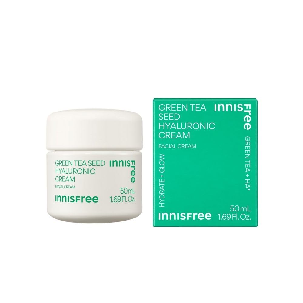INNISFREE Green Tea Seed Hyaluronic Cream, Hydrating Intense Moisturiser, Instant Hydration reinforcing skin barrier - Image 2