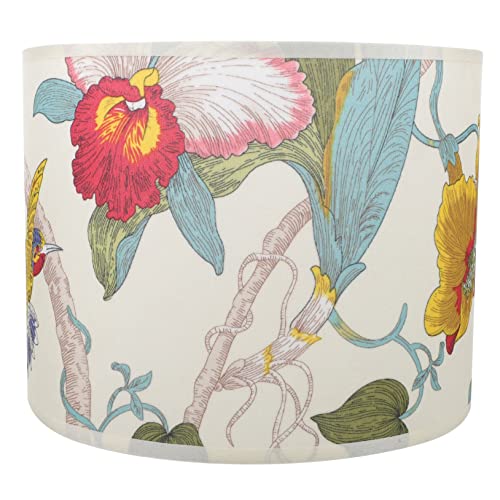 Uonlytech Paralume In Tessuto Di Colore Lampadario Sfumature Floreale Lampada Ombra Vintage Lampada Ombra Stand Luce Copre Modello Di Fiore Paralume Lampade Camera Letto Decor Metal