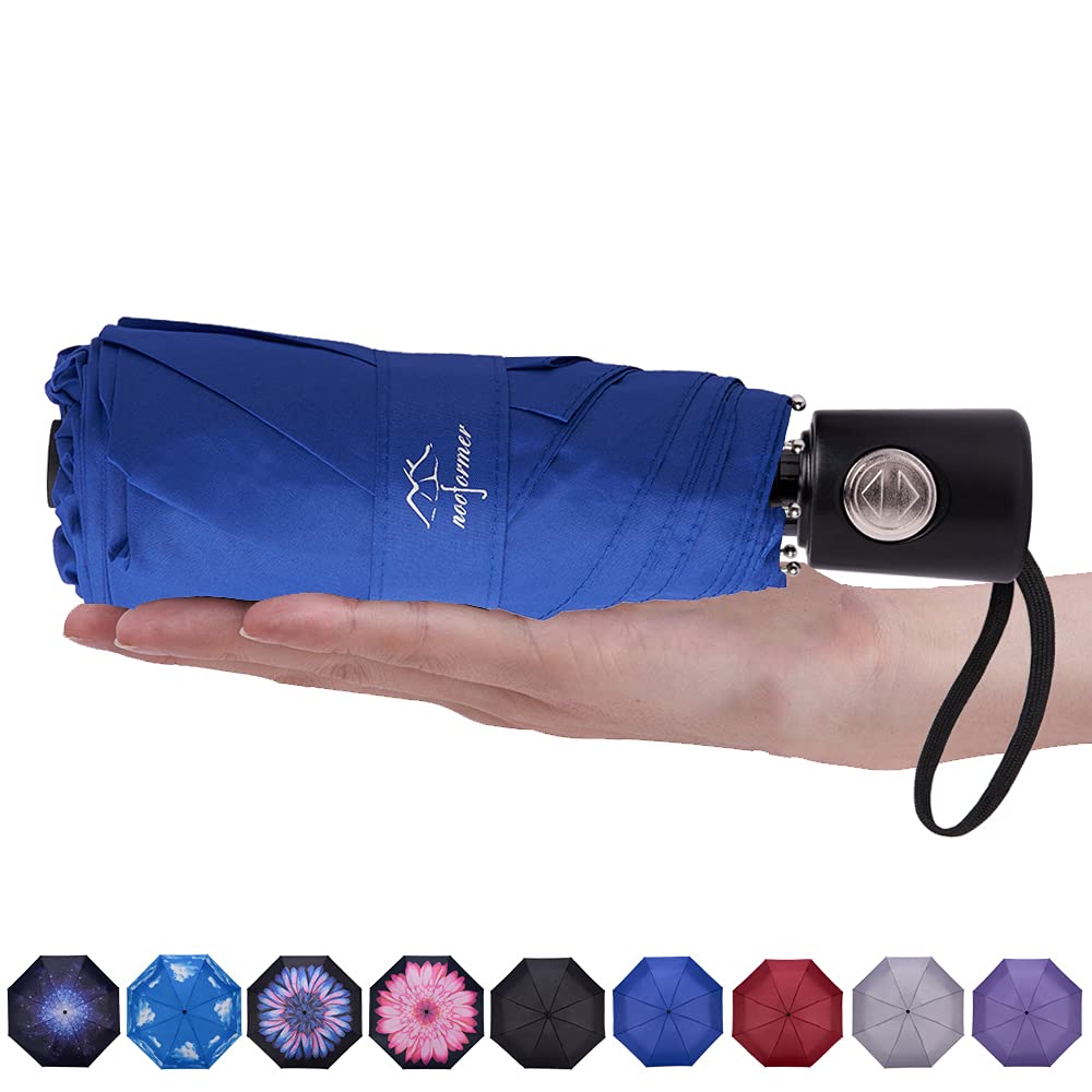 NOOFORMERTravel Mini Automatic Umbrella Auto Open/Close Small Compact Lightweight Portable Folding Windproof Rain Umbrellas for Women Men Kids