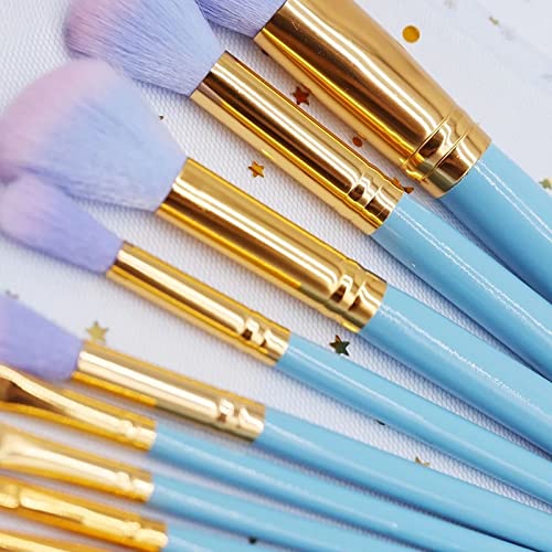 9pcs Wood Handle Lovely Makeup Brush Set Cute Foundation Blending Brushes Cosmetic Beauty Make Up Tool image 5