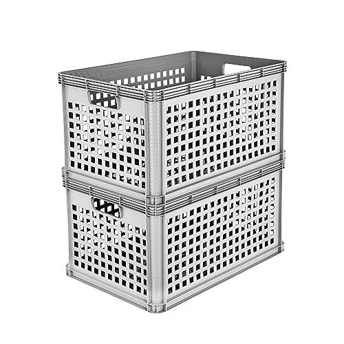 keeeper Transportkorb, Stapelbar, Polypropylen, 64 l, Robert, Nordic Grey