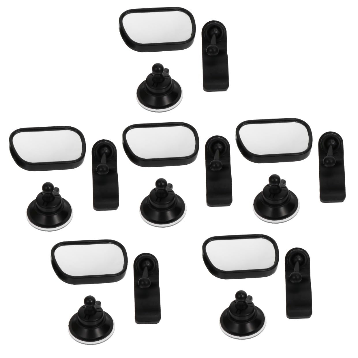 Yardwe 6 Ensembles Rétroviseur Voiture Incassable pour Siège Arrière Miroir Garçon Fille Sécurisé avec Fixation Clip Observation Garçon Fille et Durable Installation Facile