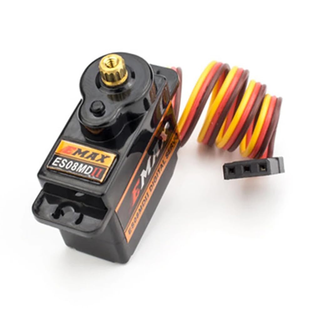 SPARKHOBBY ES08MDII Metal Digital Servo 12g Impermeable Servo con Engranajes Uesd para EMAX Servos para RC Coche Helicóptero Barco Avión Accesorios (4 Piezas ES08MDII)