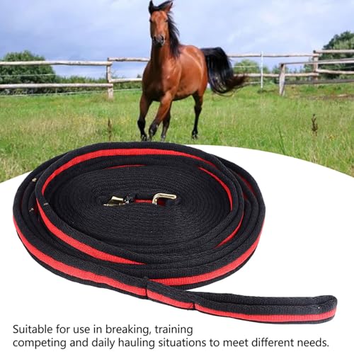 Linha de trela para cavalos de poliéster durável, textura confiável e macia, controle potente com en