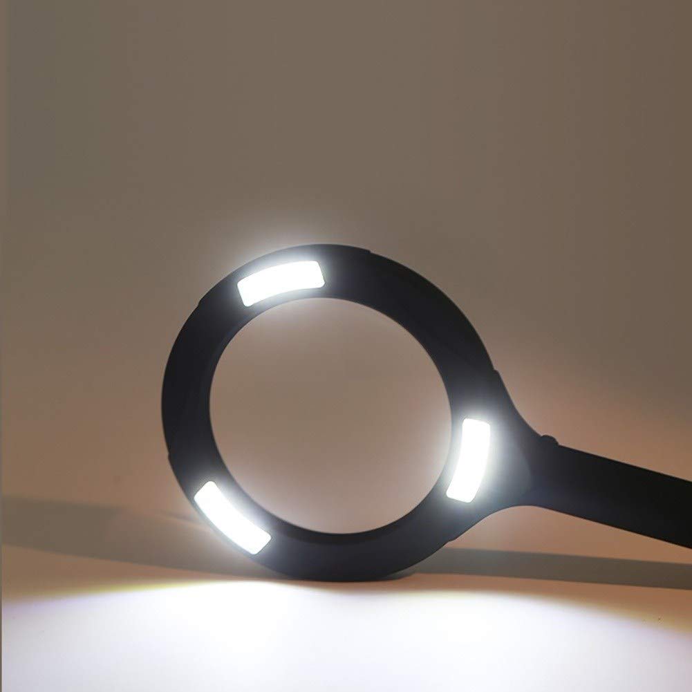 Lupa 3X con LED para Personas Mayores con degeneración Macular, Lectura, Soldadura, inspección, Monedas y exploración.