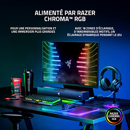 Razer Leviathan V2 - Barre de Son avec Caisson de Basses (pour Le Gaming, Haut-Parleurs Multiples, Son THX Spatial Audio, Bluetooth 5.2, Synapse & Mobile) Noir