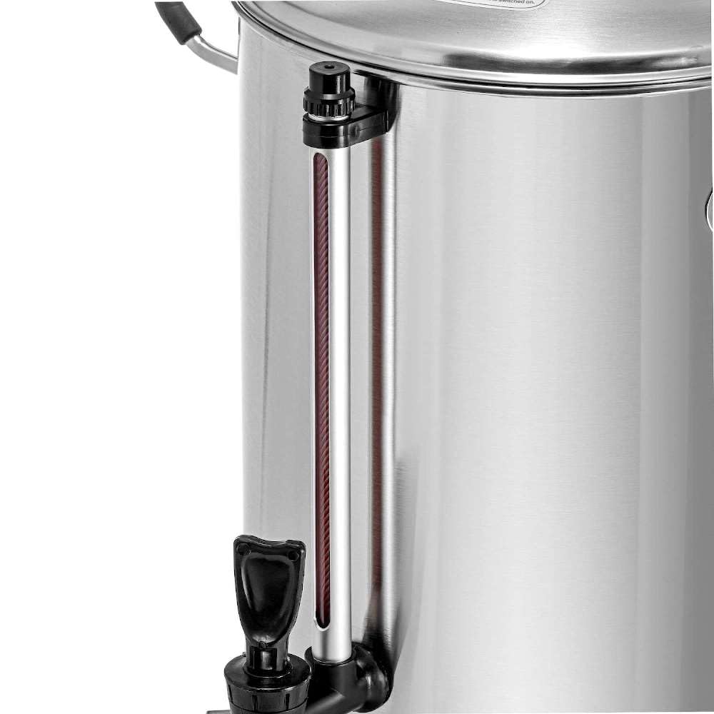 Erogatore di Acqua Calda 30 Litri con Vassoio Antigoccia, Acciaio Inox, Bollitore Acqua Professionale, Macchina per Bevande Calde, per Tè, per Hotel, Catering, Ristoranti, 1600 W