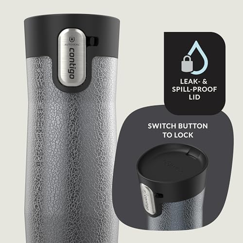 Image of Contigo AUTOSEAL West Loop Vacuum-Insulated Stainless Steel Travel Mug with Easy-Clean Lid 16 oz Crystal Sake