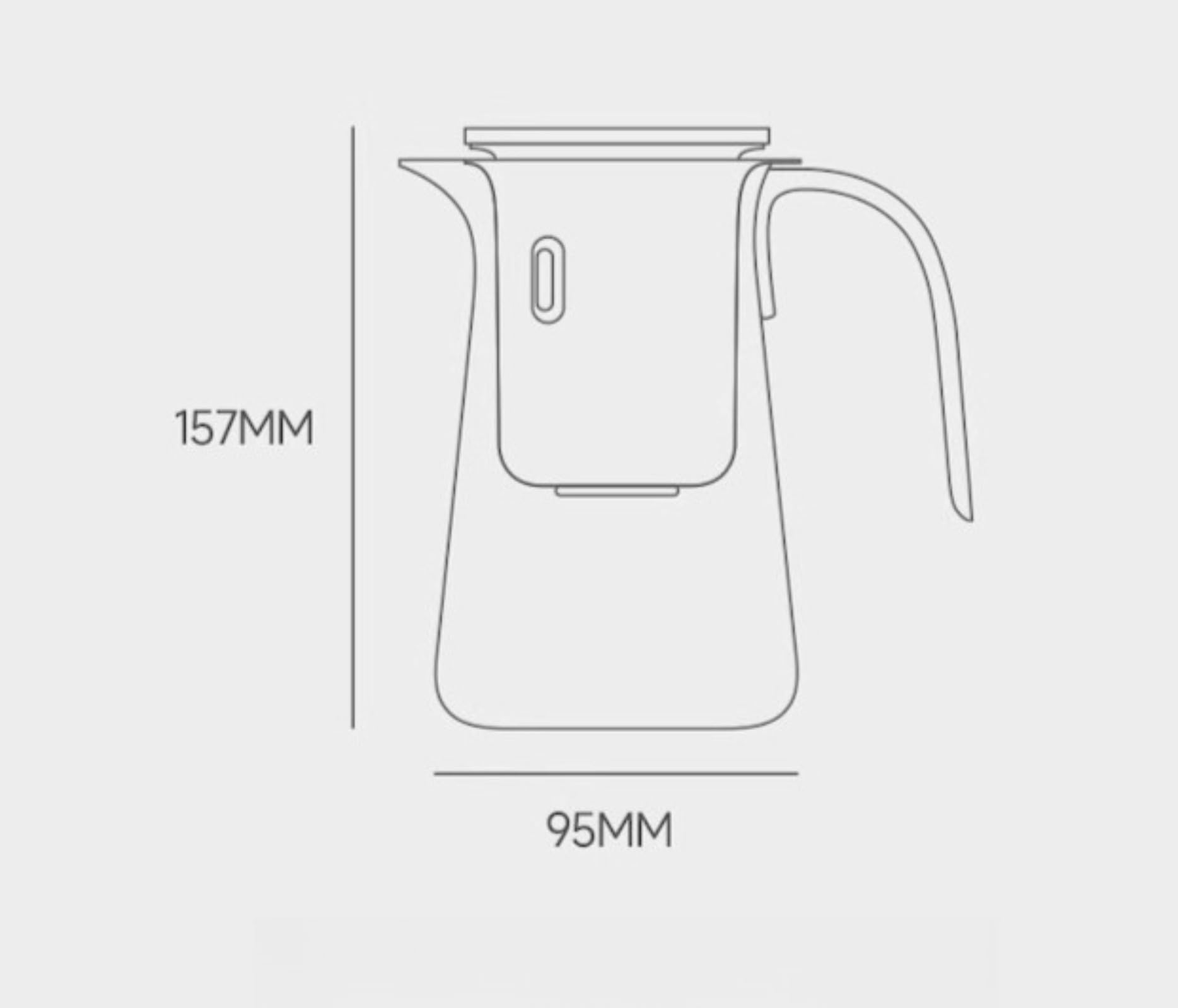 Tetera doméstica, 300 ml, infusor de té de vidrio resistente al calor