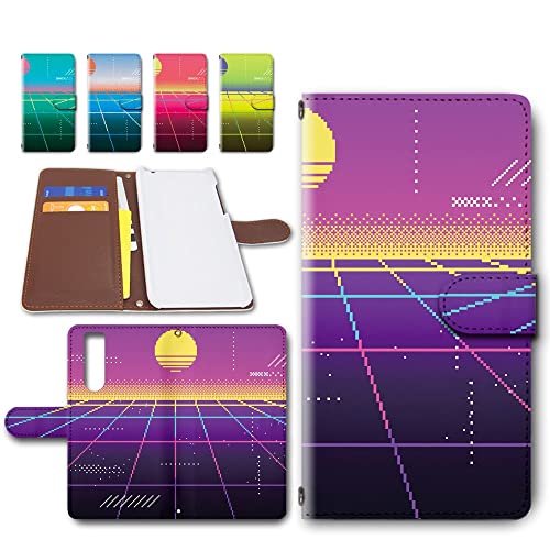 Xperia 5 IV SO-54C / SOG09 �P�[�X �蒠�^ �X�}�z�P�[�X �g�уJ�o�[ �J���������� 80's ���g���Q�[���� �t�B�[���h�� [�f�U�C��A�^�p�[�v��] �G�N�X�y���A5iv dc-1503