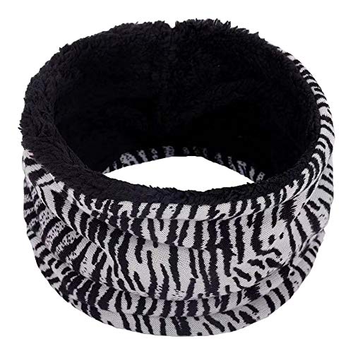 Braga Para El Cuello Térmica Dibujo Cebra Unisex Para Mujer Y Hombre De Ganchillo Con Borreguito Por Dentro Para Invierno Cálido Pasamontañas Para Ciclista Motociclismo (D3) Cover