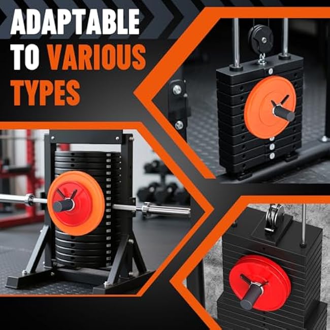 Gym Pin 10mm for 11-12mm Diameter Fitness Machines, Weight Stack Pin with Spring Clip Collar, Durable Strength Training Accessory for Home and Commercial Gyms