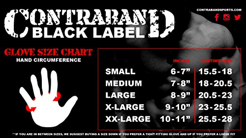 Contraband Black Label 5930 Premium Cuir Gants d'haltérophilie W/Wrist-lock poignet prenant en charge Wrap (paire), noir/blanc