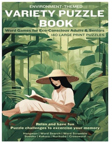 Environment-Themed Variety Puzzle Book: Word Games for Eco-Conscious Adults &