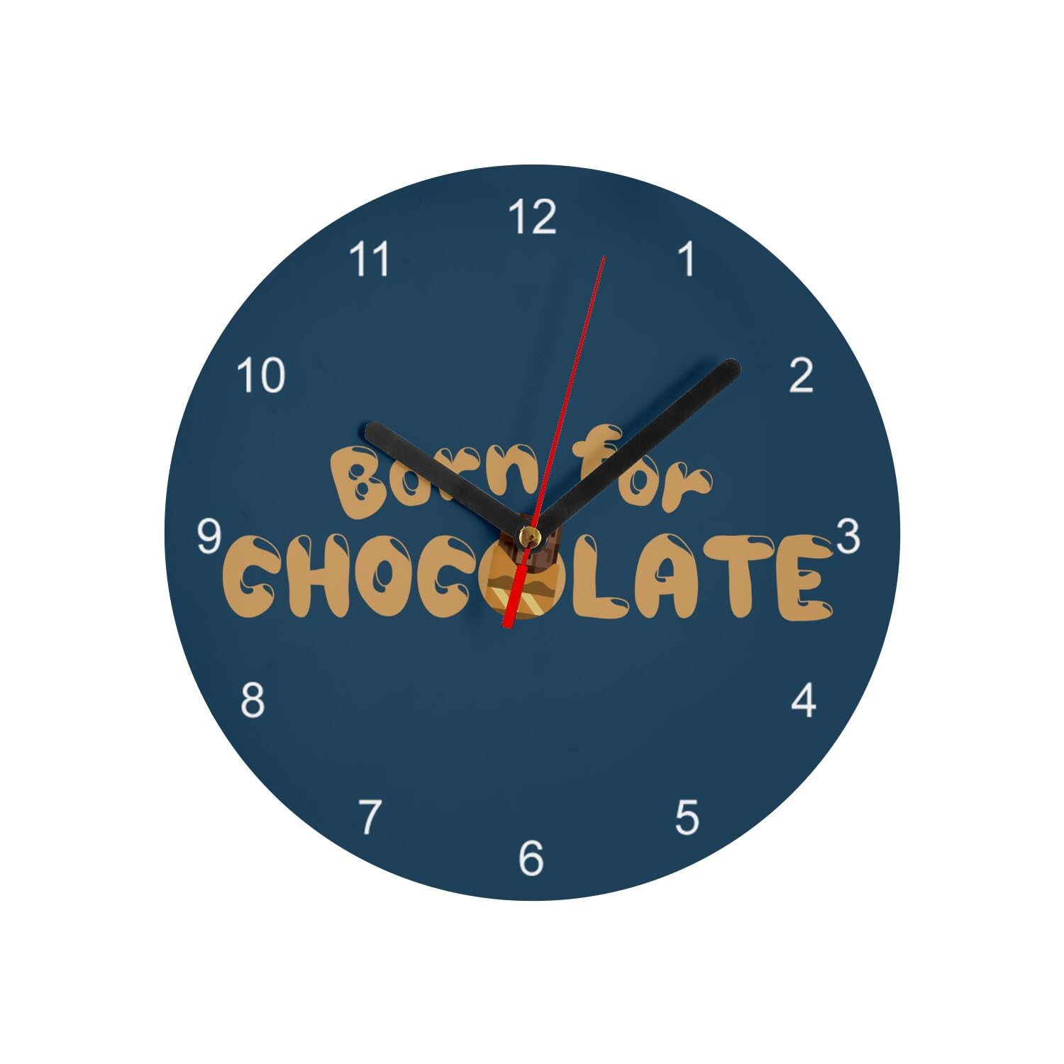 Horloge murale en verre chocolat pour égayer votre cuisine au quotidien