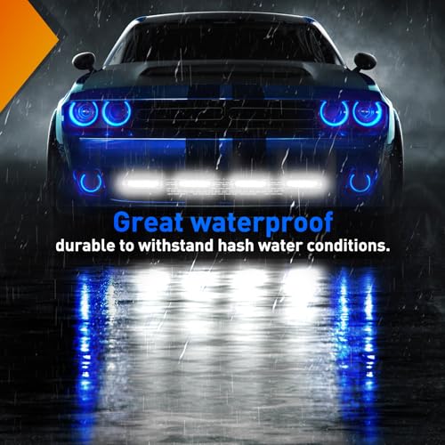 Image of Nilight 6LED Emergency Strobe Lights 4PCS Ultra slim Surface Mount Hazard Caution Light bar 12-24V Sync Feature Warning Flashing Light kit for Truck Car Vehicle ATV SUV UTV White | slim Surface Mount Hazard Caution Light bar 12-24V Sync Feature Warning Flashing Light kit for Truck Car Vehicle ATV SUV UTV