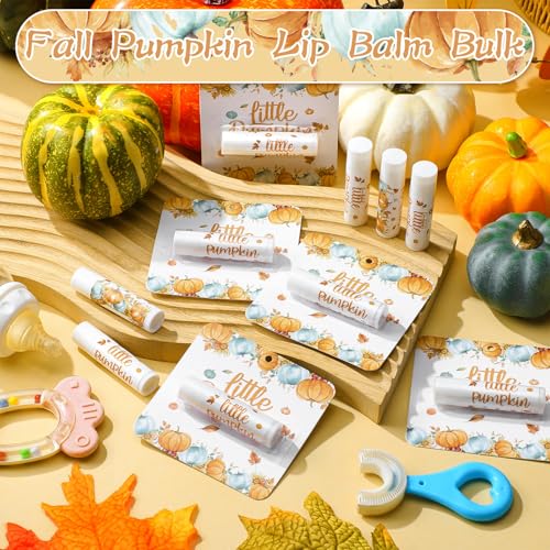 Image of 24 Pack Fall Lip Balm Favors, Little Pumpkin Baby Shower Favors for Guests Moisturizer Lips Care Thanksgiving Autumn Lip Balm Bulk for Gender Reveal, Fall Party Supplies, Gift Basket Fillers