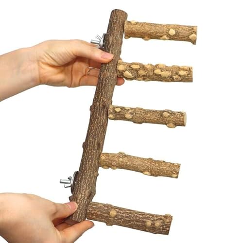 Kintor CW240 Bird Ladder Perch Cage Nature Wood Stand Parrot Chew Toy thumb #4