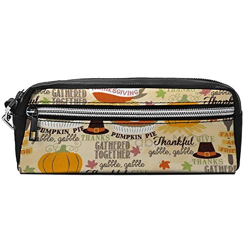 Preisvergleich Produktbild Federmäppchen, großes Fassungsvermögen, Thanksgiving Dinner Creme, Stifteetui für Kosmetik, Make-up, Bürobedarf und Reisezubehör 8x4x2.2" / 20*10*5.5cm Stil 15