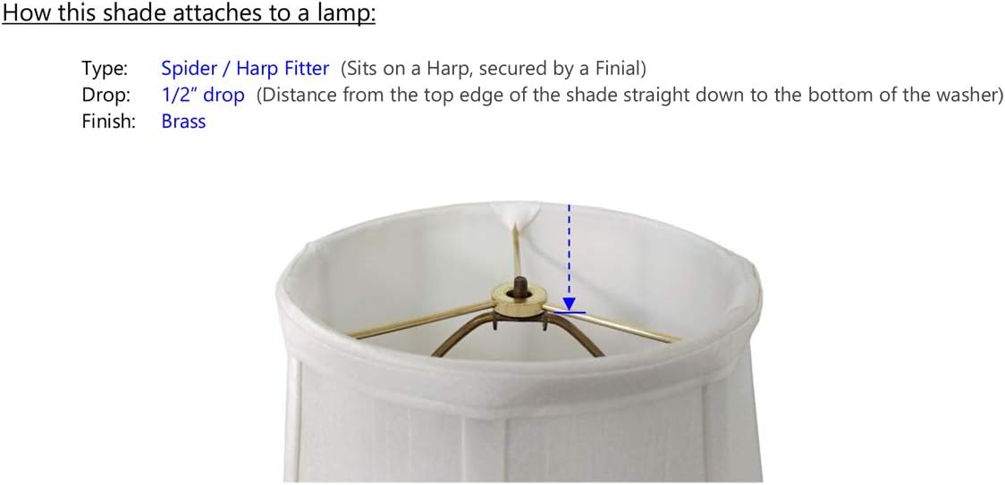 Flаѕh Dеаlѕ - 50% оƒƒ American Pride 8x 12x 7.75 Round Soft Shantung Tailored Lampshade, Off-white