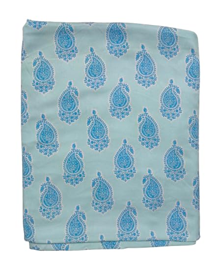 Unstitched Rayon Multicolor Fabric for Women&Men Shirt Light Blue Print | Length 1.70 meter, 56 Inch Width, Light Weight,Women & Men, Multi use unstitched Fabric-image-27