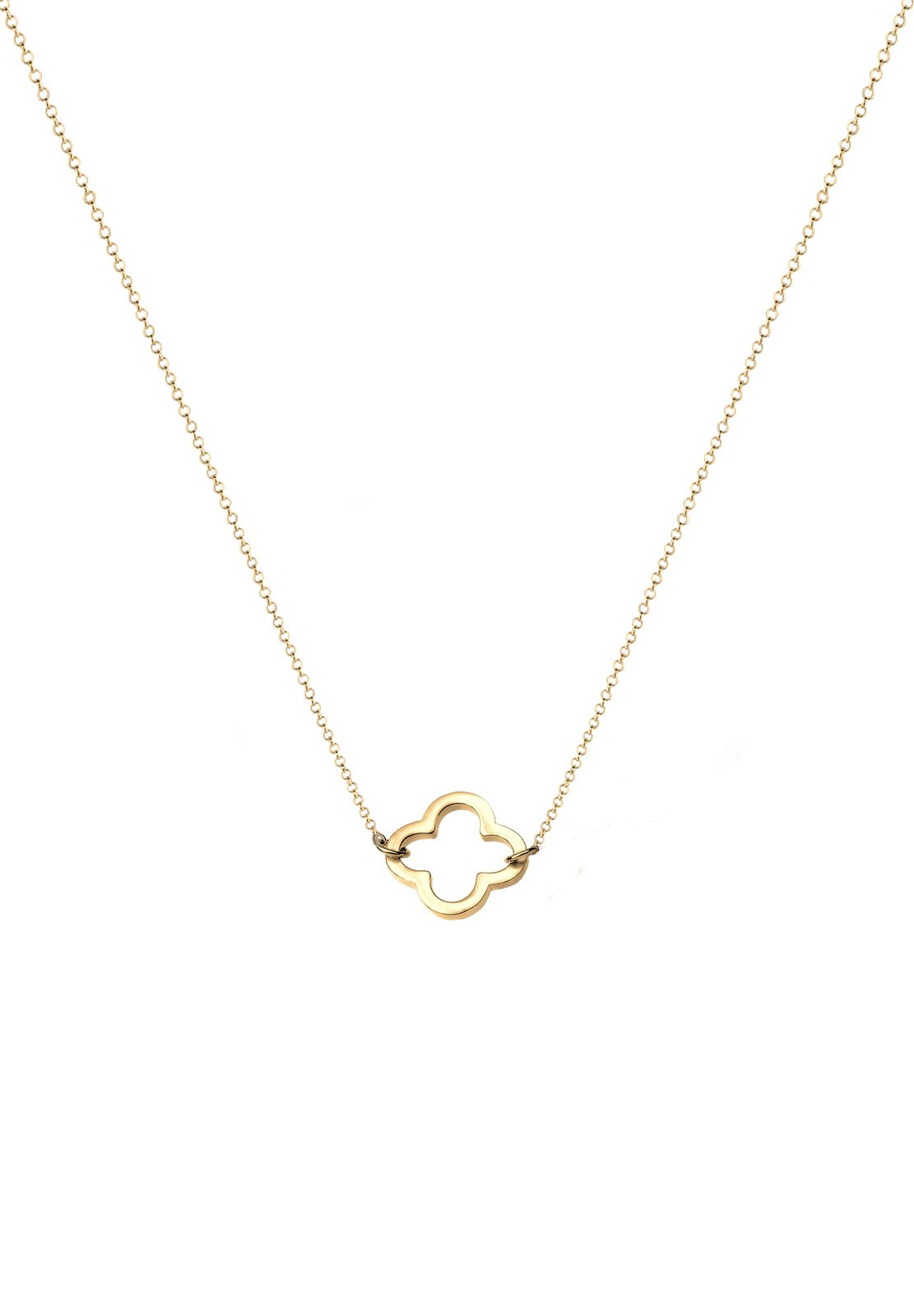 Elli Damen-Kette mit Anhänger Kleeblatt 925 Silber 40 cm