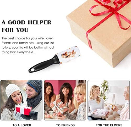 Lint Rollers, Pet Hair Lint Remover Refills Sticky Tape Roller for Dog Hair Removal, Clothes, Furniture, Carpet (8PCS)