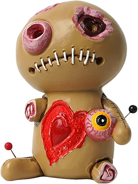 AMZLORD Voodoo Doll Cone Incense Burner, Cursed Dolls Incense Burner, Resin Incense Burner Decorative Props Resin Cone Burner for Resin Desktop Ornament Home Office Desktop (Coffee)