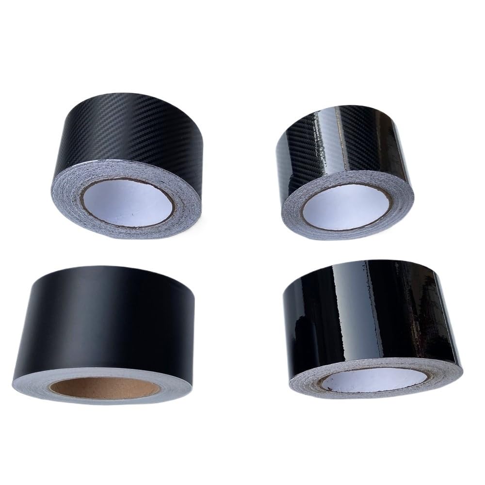 Taśma samoprzylepna winylowa Carbon Fibre, Winylowa folia samochodowa z włókna węglowego Błyszcząca czarna matowa czerń 3D Carbon 6D Wiele rozmiarów(6d Carbon Vinyl,10X1000 CM)