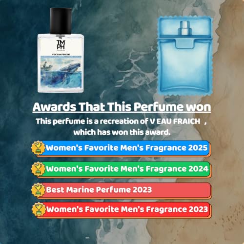 Image of TMPerfumehouse V Ocean Fraiche EDP for Men | Fresh, Citrusy & Long Lasting Perfume Spray | Aromatic, Citrus & Fruity Fragrance | Luxury Gift for Him | TMPH | 50ml