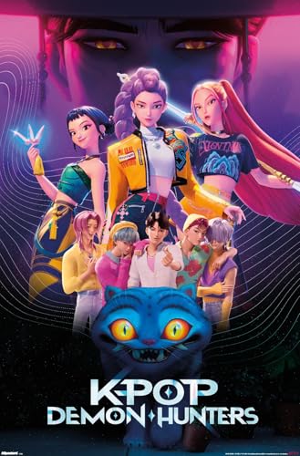 Image of Netflix KPop Demon Hunters (2025) - Group Wall Poster, 34L inch x 22.4W inch, Premium Unframed Version