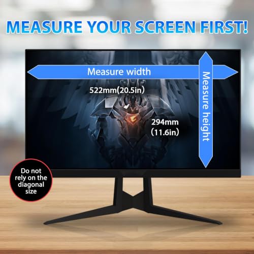 Image of Computer Privacy Screen 23.6 Inch Magnetic, Removable Hanging Privacy Shield for Frameless Monitor 16:9 Widescreen, Anti Blue Light, Anti-Glare Protector