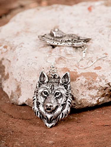HAQUIL Alpha Wild Native Wolf Pendant Dangle Drop Earrings Jewelry Gift for Women2