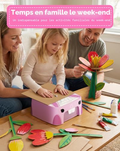 BEAVERBOT Sécurité Coupe-Cartes Électrique pour Enfants, Découpe Créative de Carton Tissu Cuir, Outil de Bricolage Manuel Sûr pour Garçons et Filles dès 5 Ans – vue 5