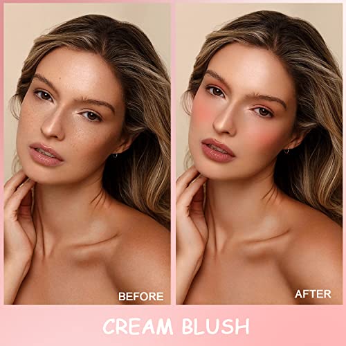 Chattob Cream Blush, Lip + Cheek Multipurpose, Highly Pigmented, Creamy, Long-Wearing, Smudge Proof, Natural-Looking, Lightweight, Blendable & Buildable Cream Blush (03-Nude Color) #TOP3