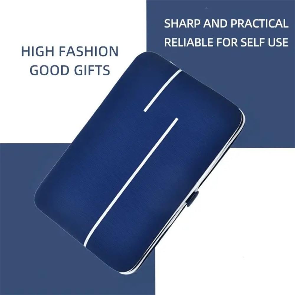 Ensemble de Coupe-Ongles en Acier Inoxydable et Carbone, Bleu, 18 pièces (Bleu)