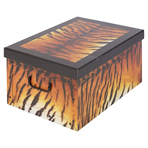 3 scatole portaoggetti in cartone, pieghevoli, da