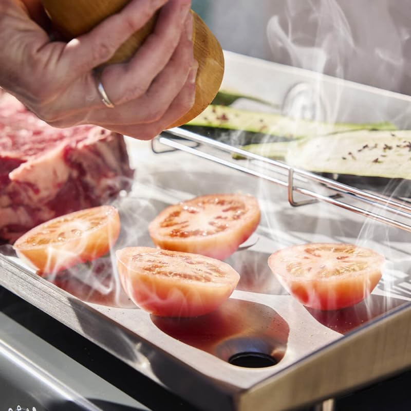 BRASERO BY FAVEX - Plancha gaz Silvia IIG 3 feux inox - 7,5 kW – plaque inox 5 mm – cuisson homogène – surface 67 x 34 cm – 8 à 10 convives