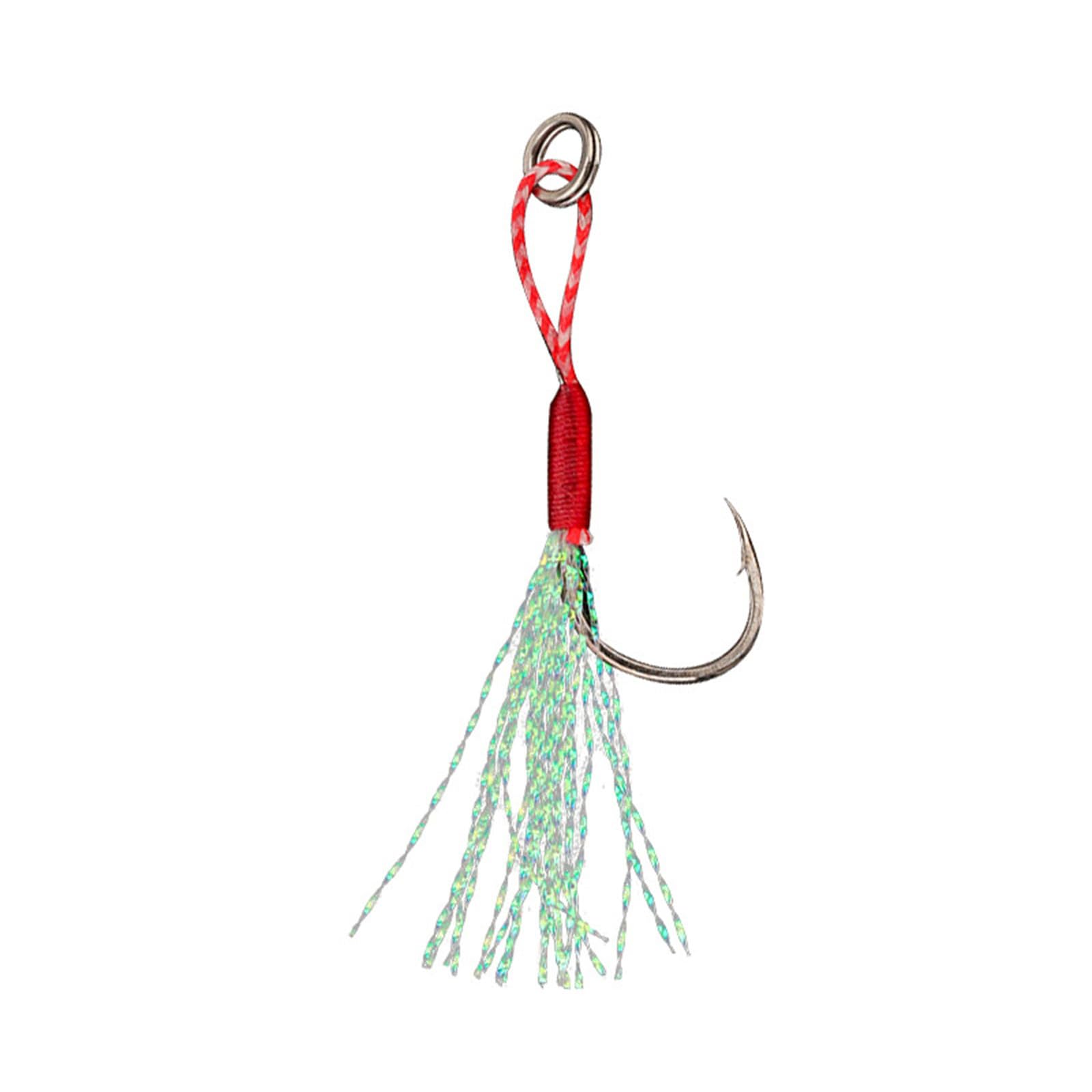 50Pcs Pesca Assist Hook Kit Jigs Assistere Slow Rapidamente Caduta Accessori Strumento di Piccole Dimensioni Jigging Lento Rapidamente Caduta