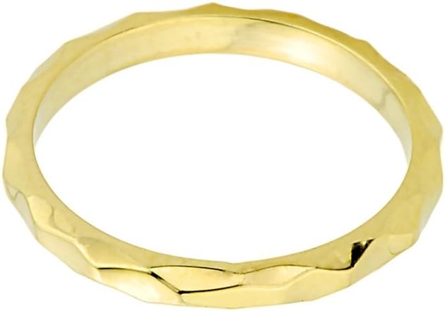 Solid 10k Yellow Gold Spike Band Baby Ring
