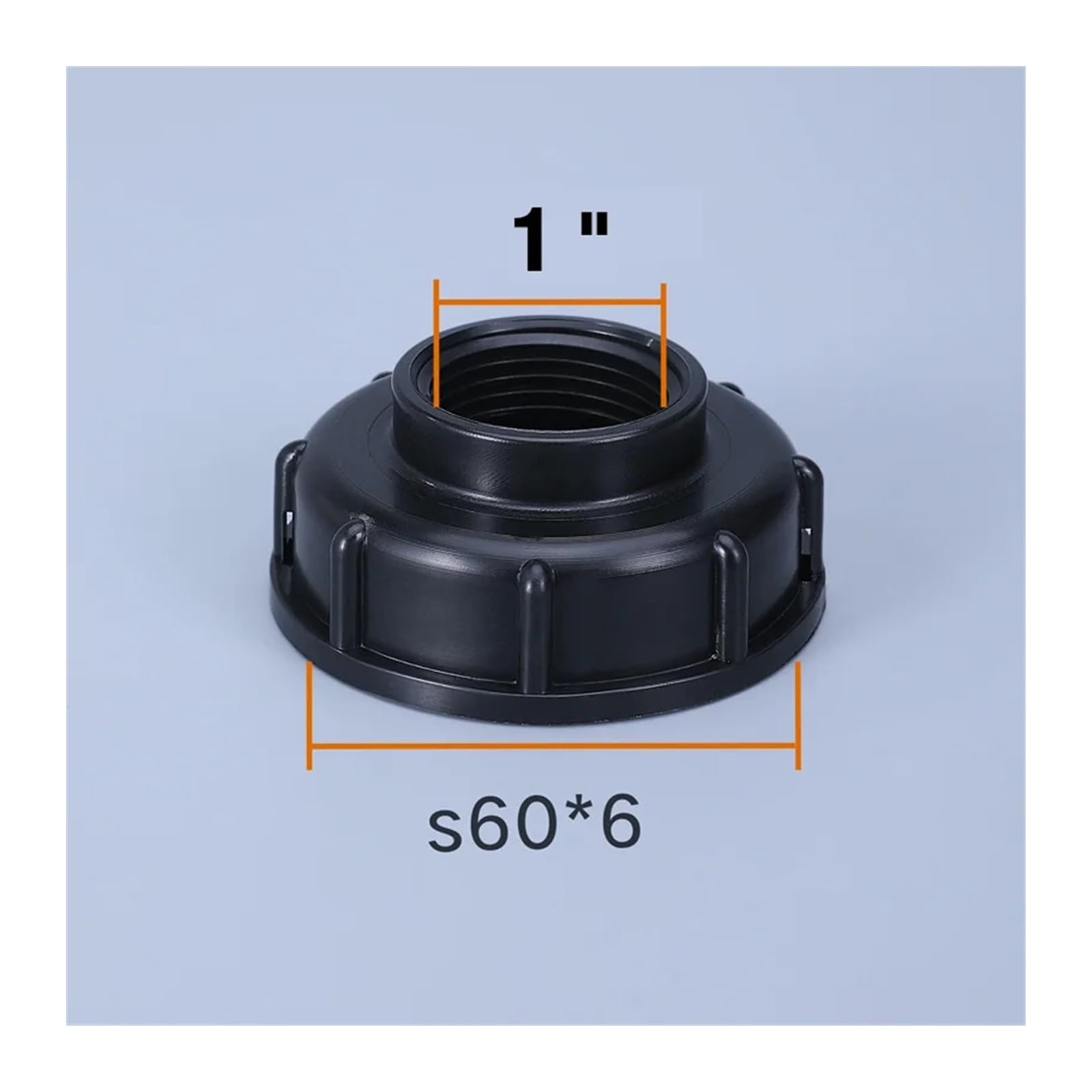 złącze kranu, Adapter do kranu zbiornika IBC S60*6 z gwintem grubym na 1/2'' 3/4'' 1" Zawór wymienny 1 szt.(A)